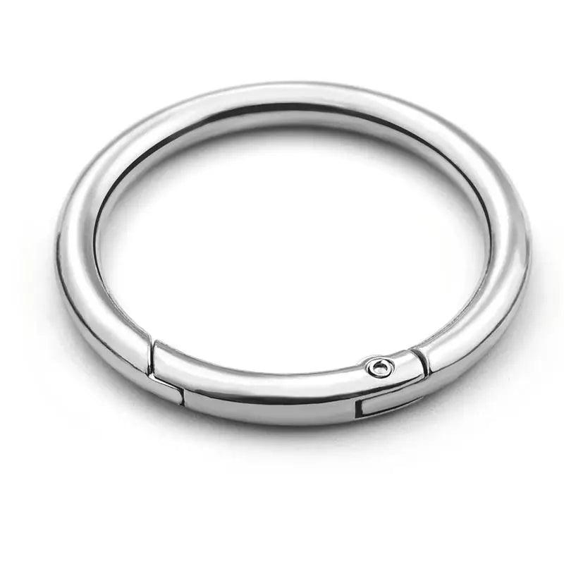 5pcs Metal O Ring Spring Clasps For DIY Jewelry Openable Round Carabiner Keychain Bag Clips Hook Dog Chain Buckles Connector