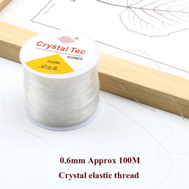 0.2-0.8mm 1Roll DIY Beaded Transparent Nylon Manual Cord Crystal Rope No Elasticity Line For Bracelet Making Fishing Line Supply