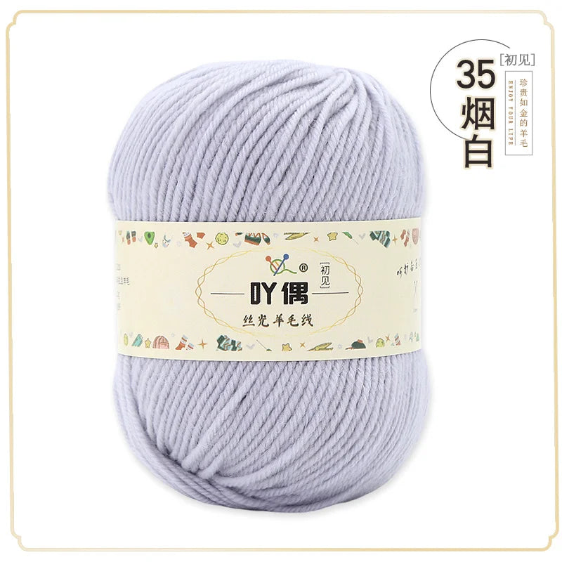 100 Percent Wool Yarn 50g Worsted Weight Soft Warm Crochet