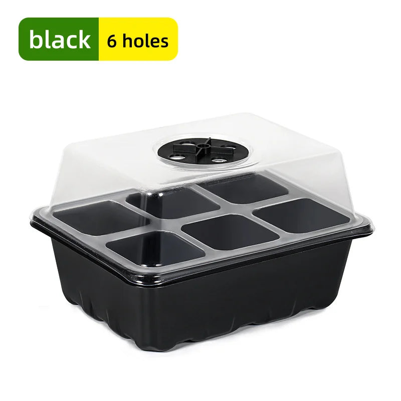 Plastic Seedlings Trays Seed Starter Tray Adjustable Ventilation Humidity Seedlings Germination Tray For Seeds Growing Starting