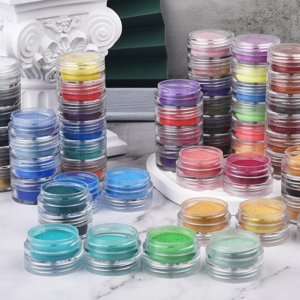 6Colors/Set Pearl Pwder Pigments Pearlescent Epoxy Resin Pigments DIY Epoxy Resin Candle Mold Soap Colorant Dye Making Craft