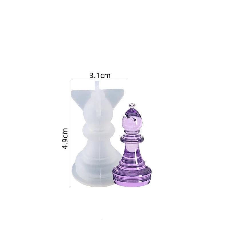 DIY Crystal Epoxy Resin Mold 3D Chess Piece Silicone Mould For Resin