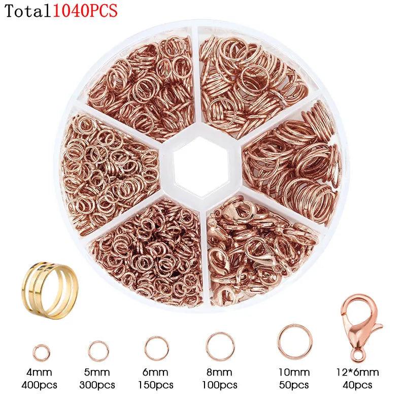Alloy Accessories Jewelry Findings Set Earring Making Kit Lobster Clasp Open Jump Rings Repair Tools DIY Jewelry Making Supplies