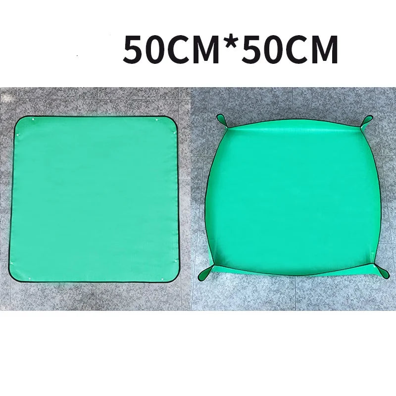 1pcs Planting Mat Gardening Potting Pad Foldable Garden Plant Flower Pot Transplanting Waterproof Mats 100x100cm