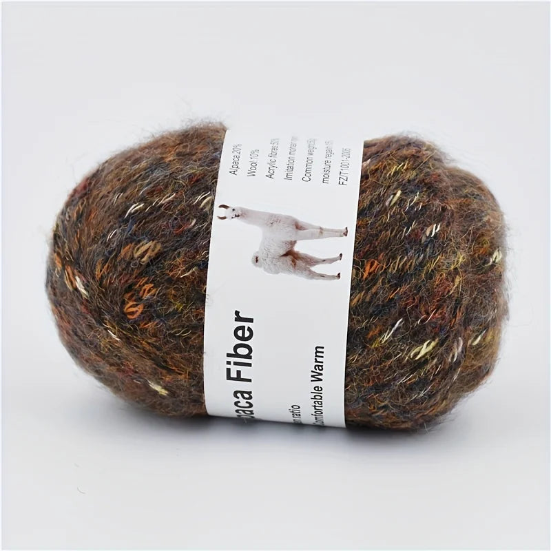 Vibrant Colorful Alpaca Wool Yarn 6 Pack For Hand Knitting