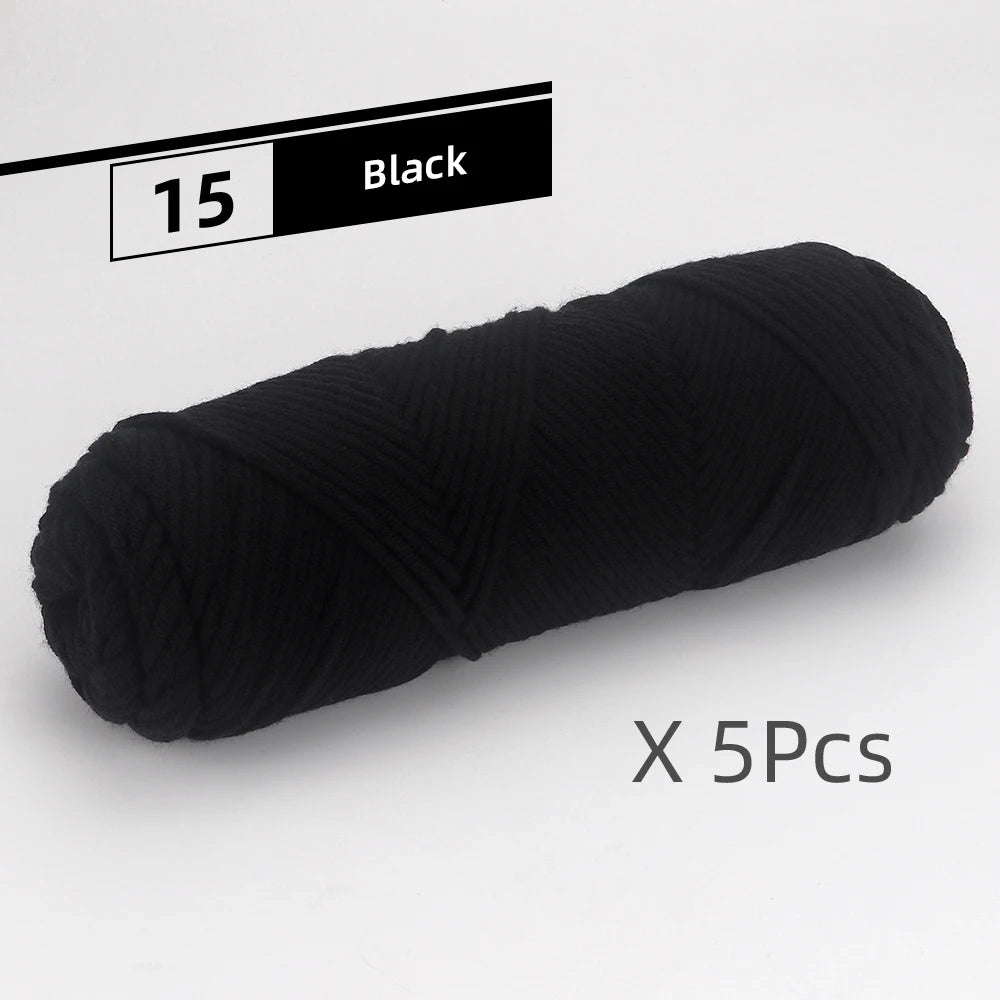5 Pcs Cotton Select Yarn 17.63oz Light Worsted Thick Yarn For Knitting Baby Wool Crochet Scarf Coat Sweater Weave Thread