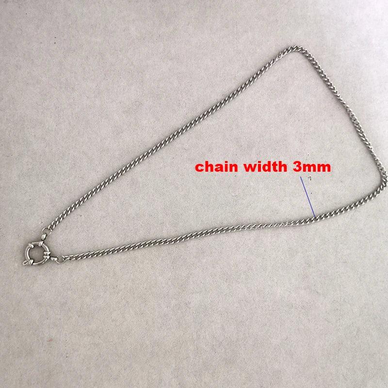 Anchor Clasp Necklace Women Men Choker Stainless Steel Geometric Link Cuba Chain Basic DIY Gold Silver Color Buckle Design