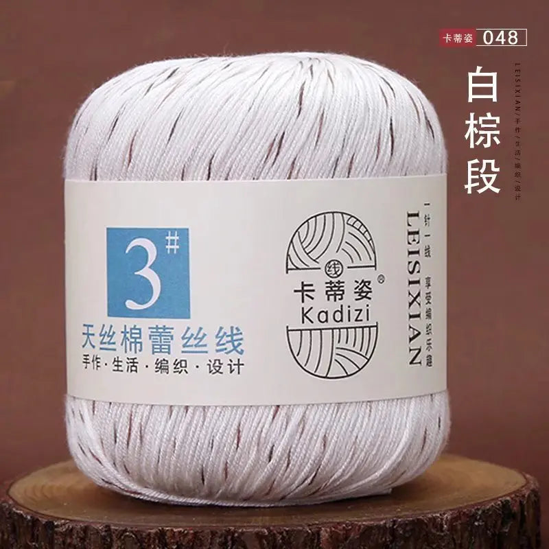 100 Percent Mercerized Cotton Lace Yarn for Hand Knitting and Crochet Arts Crafts