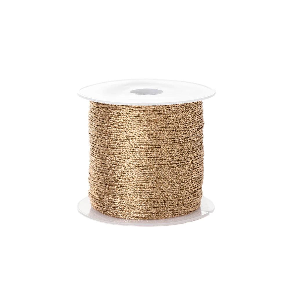0.4mm 50m Crafts Nylon Cord For Jewelry Making Beading Braided Nylon Satin String for Bracelets Rattail Trim Chinese Knot