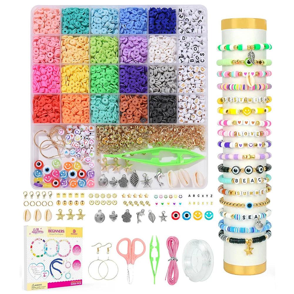 Clay Making Kit Forbeginner Preppypolymer Clay Beads Charms Kit For Jewelrymaking Dly Arts And Craftsbirthday Gifts Toys