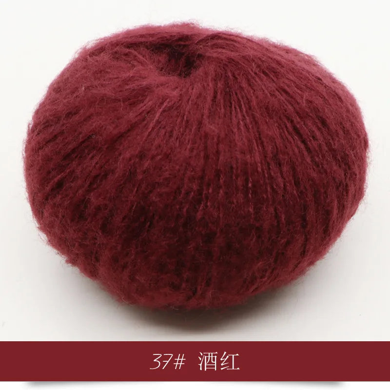 Mohair Yarn 25g Soft Knit Wool For Scarves And Sweaters