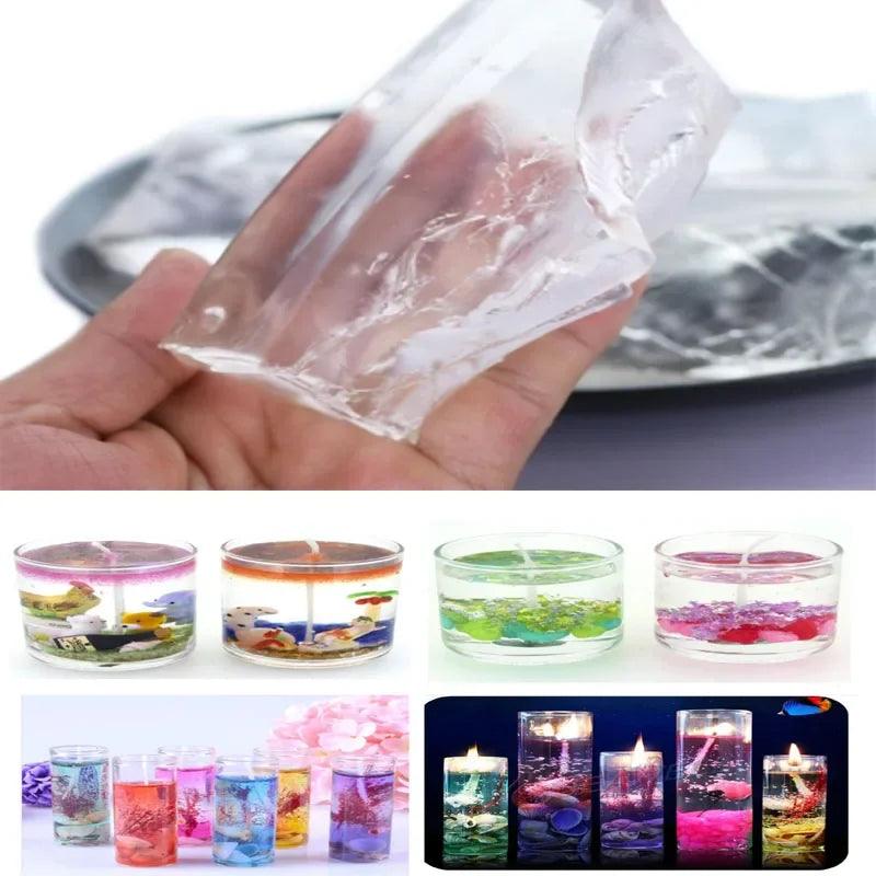 500/1000g Smokeless Jelly Wax DIY Candle Making Material Transparent Wax Raw Material Natural Crystal Wax - Winord