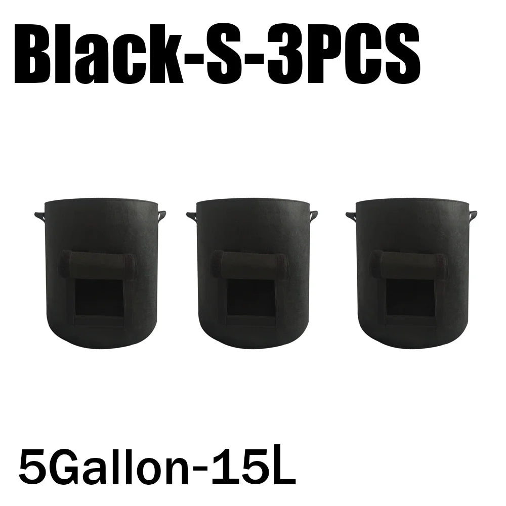 3Styles Felt plant grow bags nonwoven fabric garden potato pot greenhouse vegetable growing bags moisturizing vertical tools