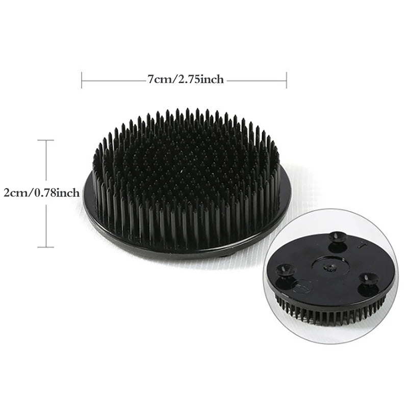 Round Ikebana Kenzan Flower Frog Suction Cup Plastic Arranging Tool Art Fixed Rubber Base Holder Floral Decor Pot Vase