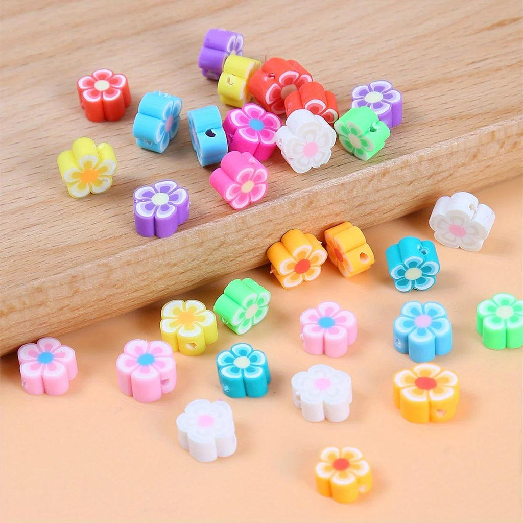 1 pack random Polymer Clay Stars & Fruit & Flowers & Heart & Evil Eyes Beaded for women DIY bracelet necklace jewelry making