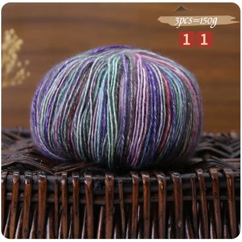 Camouflage Cotton Yarn 150g Medium Thick DIY Crochet Thread