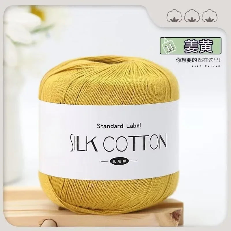 Silk Lace Cotton Milk Crochet Yarn 50g Soft Knitting Thread for Baby Hand Knitting Supplies