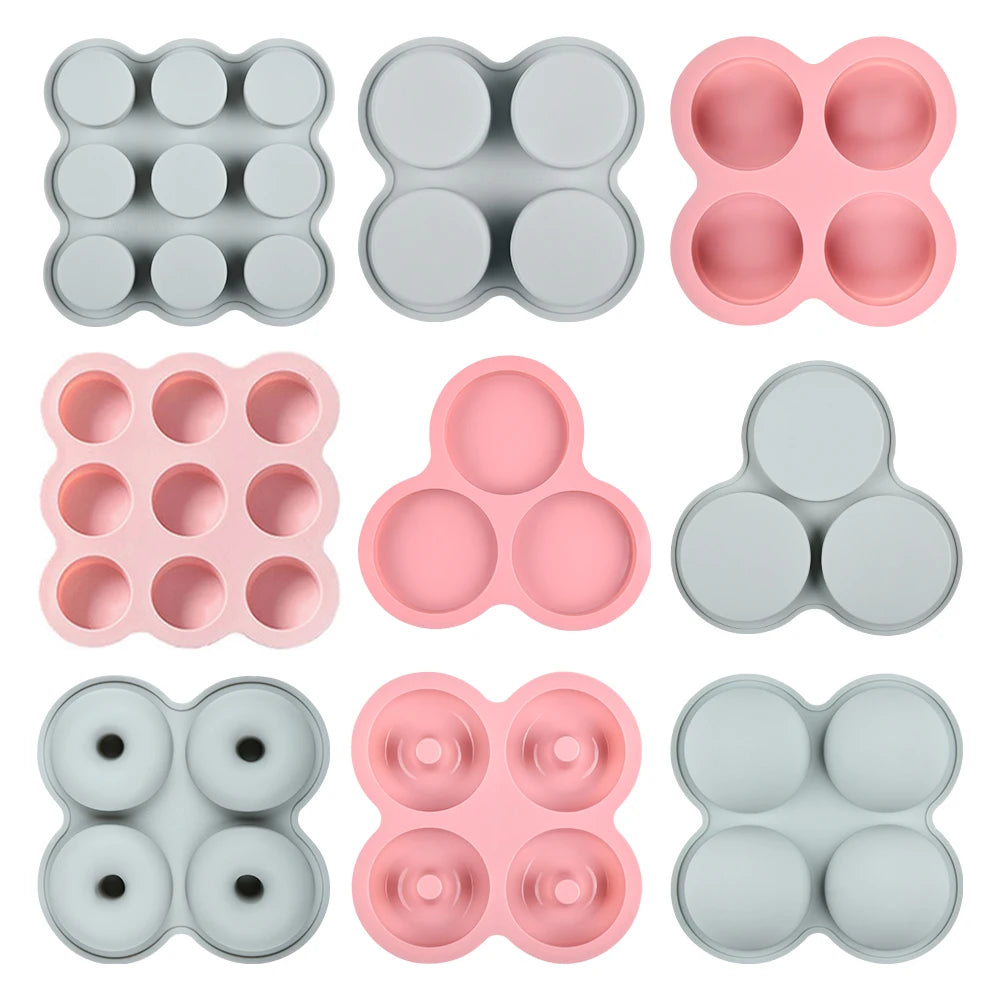 9 Cavities Cylindrical Mold Handmade Soap Silicone Mold DIY Cake Chocolate Mold Silicone Liquid Crafts Cake Making Tools