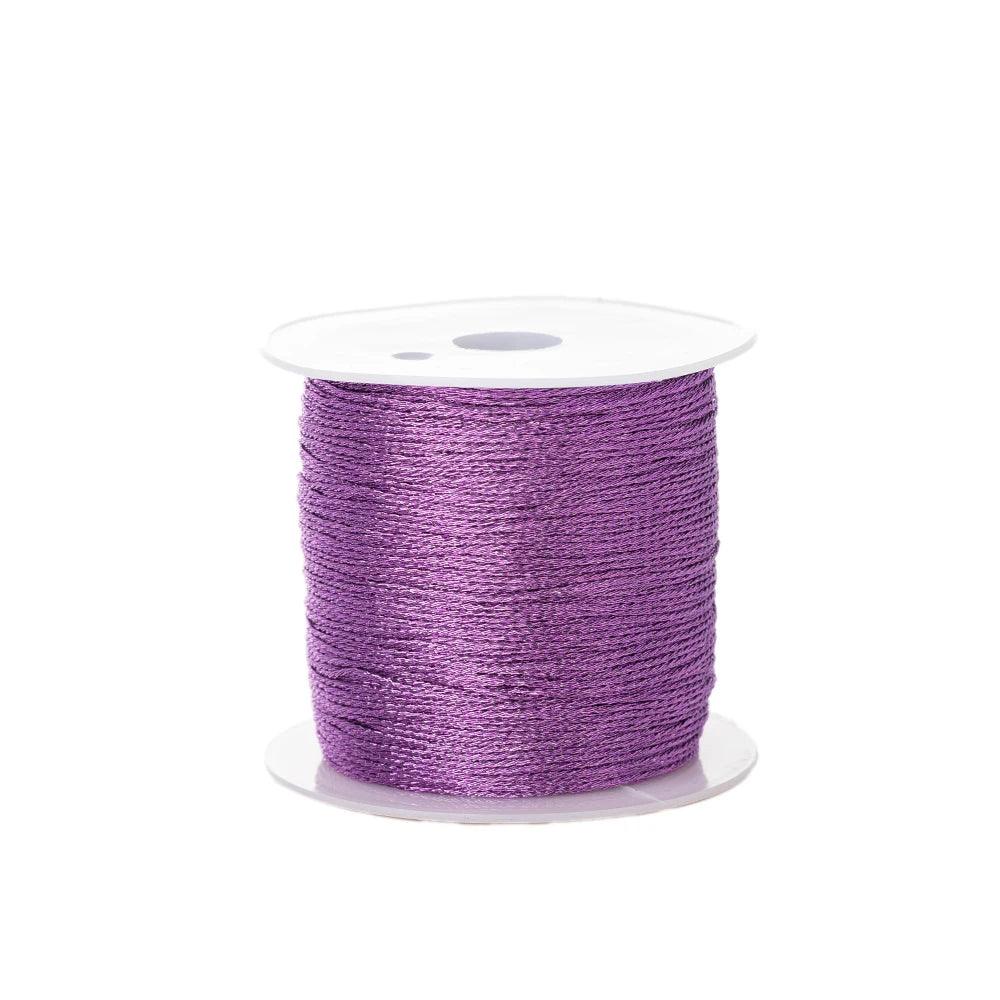0.4mm 50m Crafts Nylon Cord For Jewelry Making Beading Braided Nylon Satin String for Bracelets Rattail Trim Chinese Knot