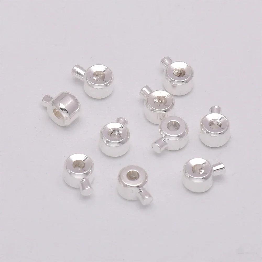 3.2mm Brass Crimp Beads Loose Rondelle Spacer Beads Crimp Charms Accessories For Bracelet Necklace Jewelry Making