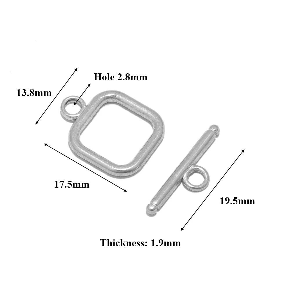 4 Sets Stainless Steel Gold Toggle OT Clasps for DIY Jewelry Making Necklaces Connectors Fasteners Bracelets Hooks Supplies