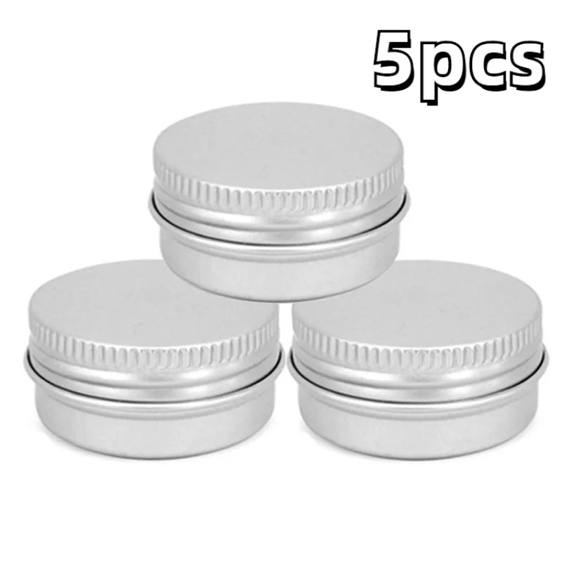 15ml Cosmetic Jewelry Change Aluminum Cans Storage Box Screw Top Round Aluminum Tins Cans Candle Spice Tins Cans Lid Containers