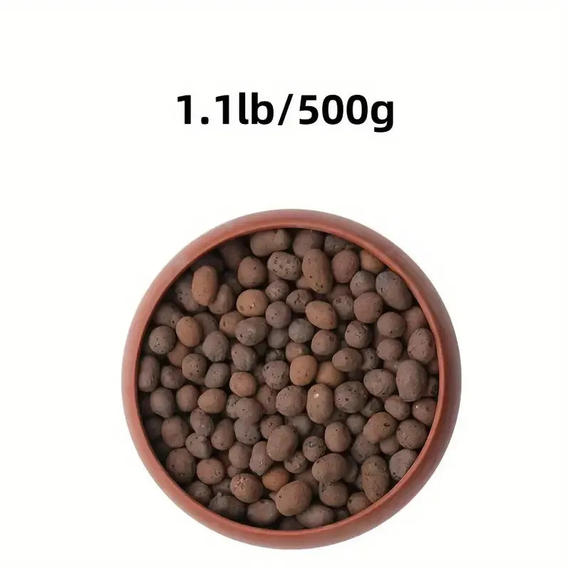 Garden Hydroponic Expanded Clay Pebbles – Organic Ceramic Oval Pellets for Pots, Planters,Orchids, Succulents, Bottom Drainage