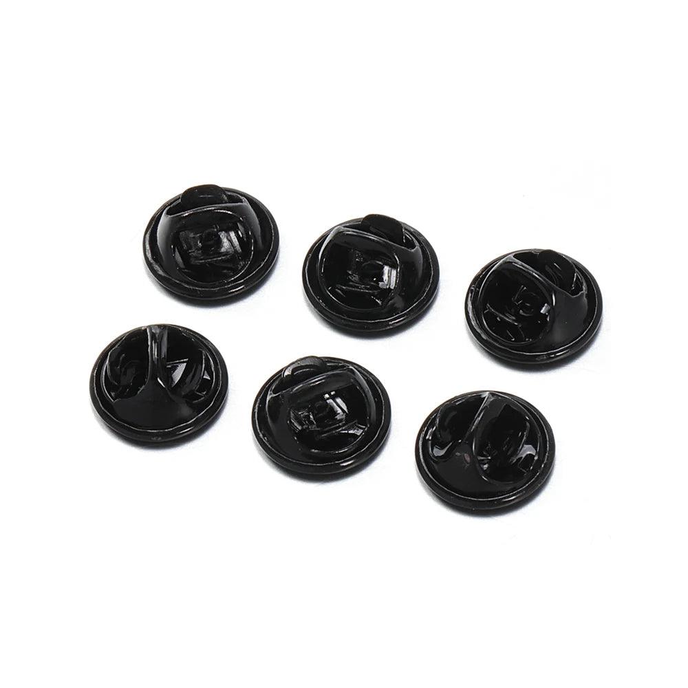 50pcs Metal Pin Backs Brooch Squeeze Badge Pin Cap Butterfly  Clutch Clasp Replacement