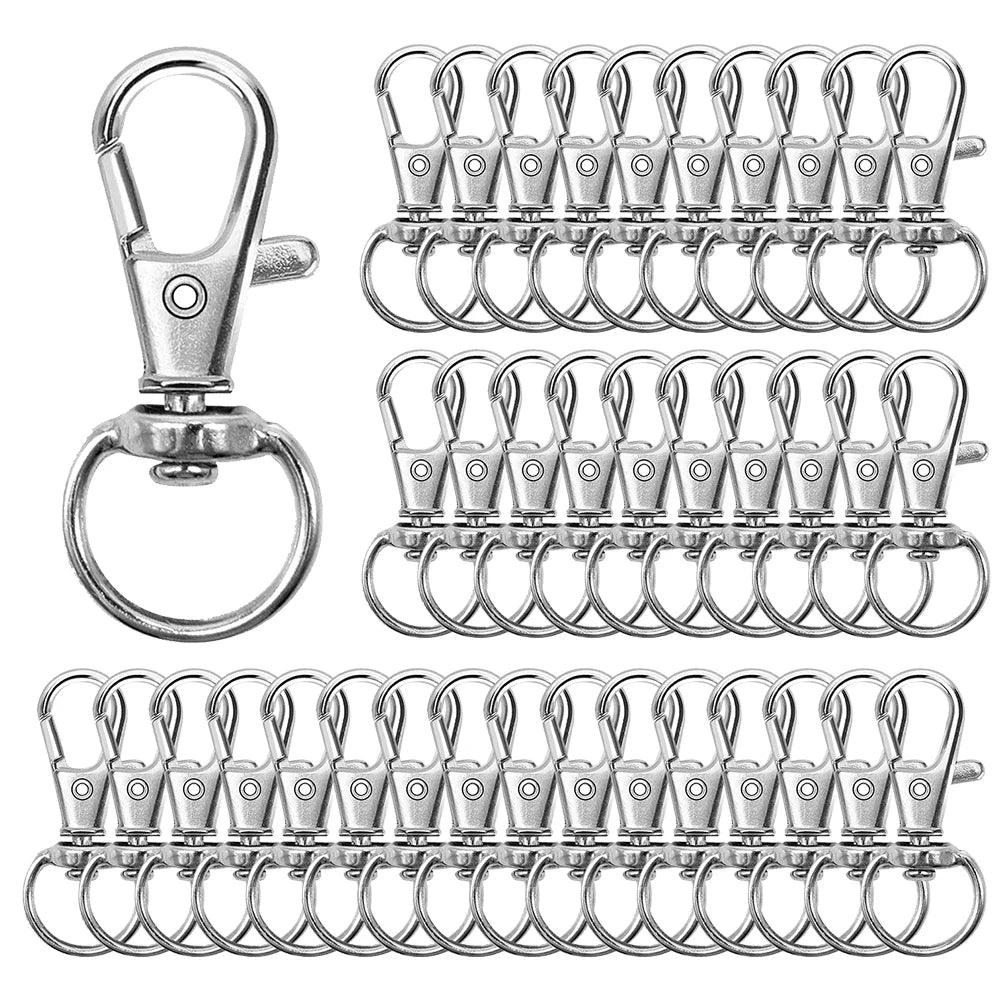 20Pcs Key Chain Clip Hooks Swivel Clasps Lanyard Snap Hook Lobster Claw Clasp for Keychain DIY Jewelry Crafts (32mm)
