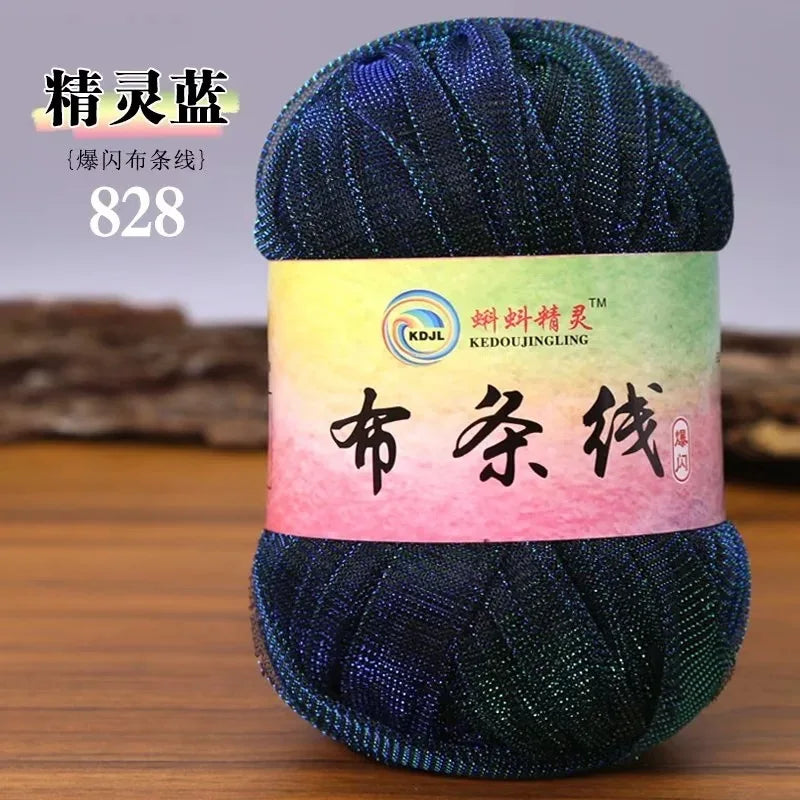 Colorful Sparkling Metallic Knitting Yarn 50g 30m Crochet