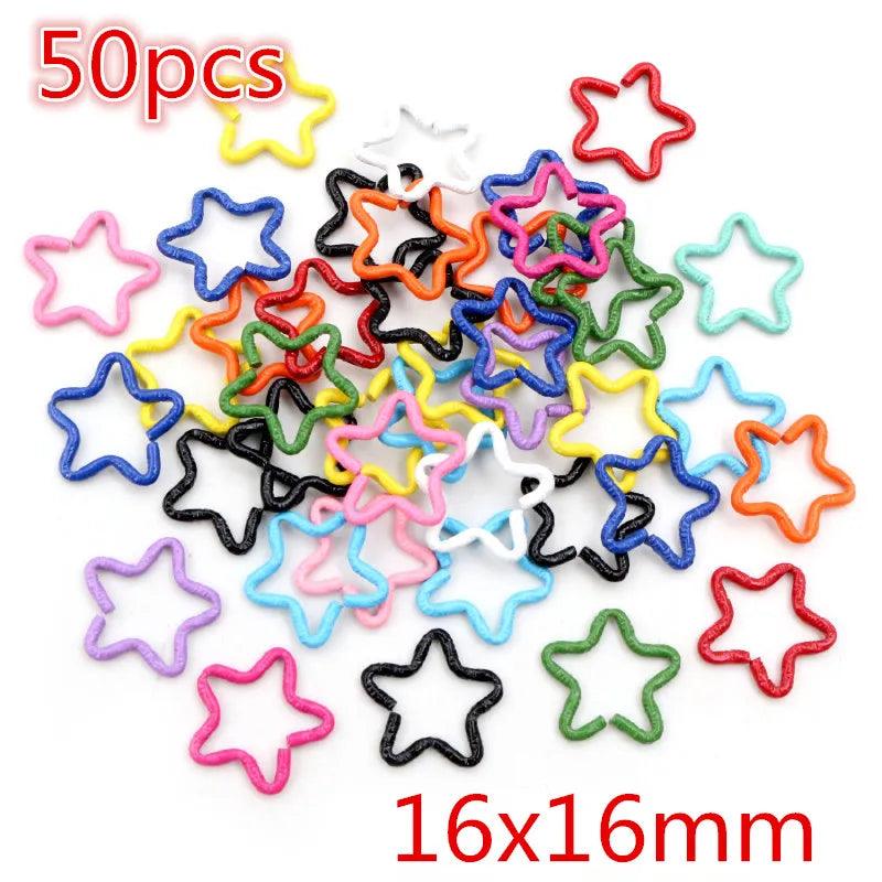 Colorful Mixed Alloy Split Jump Rings Lobster Clasp Eyelets Screw Pins Keychain DIY Jewelry Making Accessories Supplies
