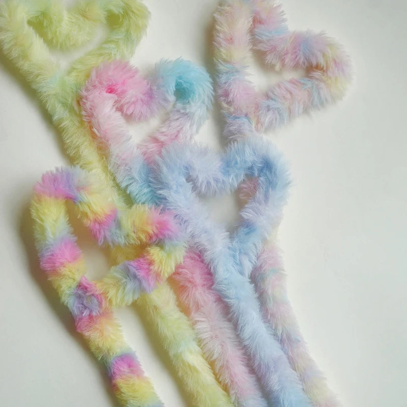 Gradient Rabbit Hair Twist Wire Sticks For Doll Making