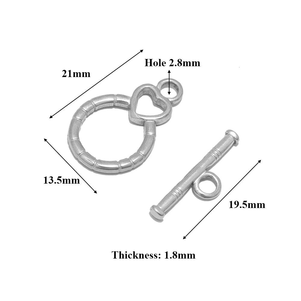4 Sets Stainless Steel Gold Toggle OT Clasps for DIY Jewelry Making Necklaces Connectors Fasteners Bracelets Hooks Supplies