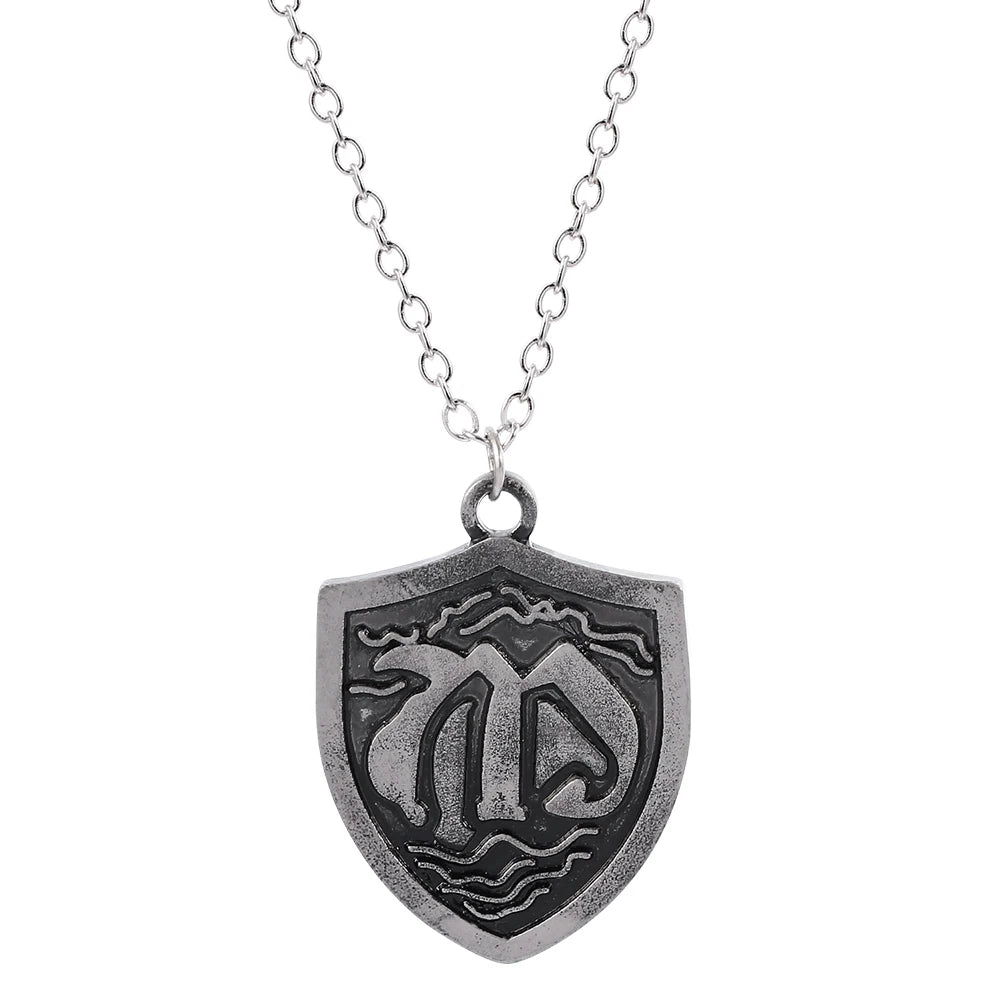 The Seven Deadly Sins Shield Necklaces Nanatsu No Taizai  Pendant Necklace for Men Punk Choker Jewelry