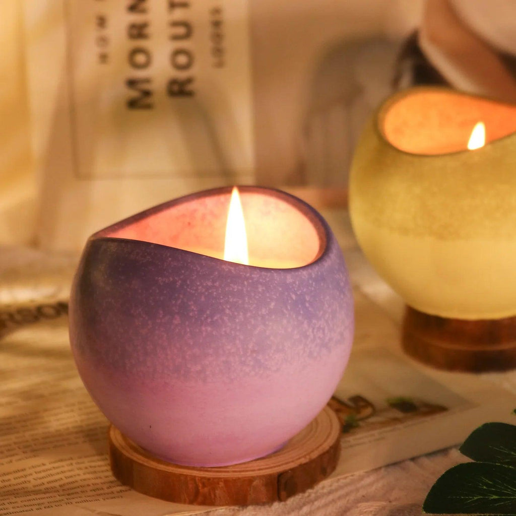 Concrete Candle Cup Silicone Mold DIY Curved Candle Jar Silicone Mold