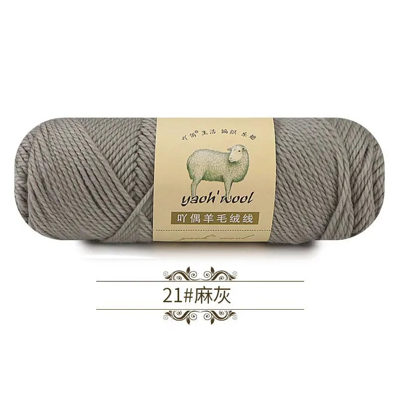 100g 50% Wool and 50% Acrylic Yarn for Hand Knitting and Crocheting Sweaters Blankets Hats and Shawls