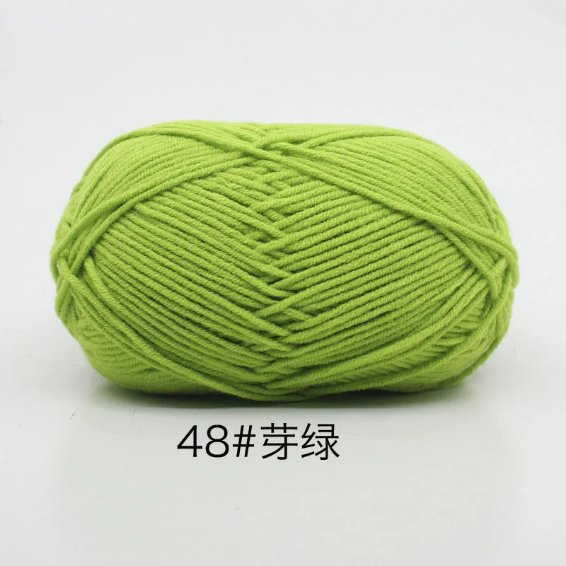 4ply Milk Cotton Knitting Yarn Set for Crochet Crafts and DIY Projects