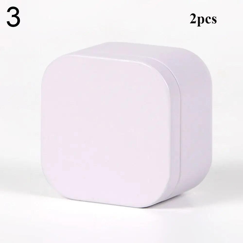 Portable Aluminum Tin Square Shape Jar Cosmetic Container Refillable Bottles Tea Cans Metal Box Candle Jars Candy Packaging Box - Winord