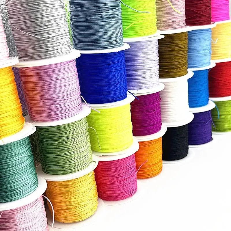 Jade Thread 50 Meters 0.8mm Handmade DIY Material Woven Rope Bracelet Red Thread Rope Necklace Woven Rope