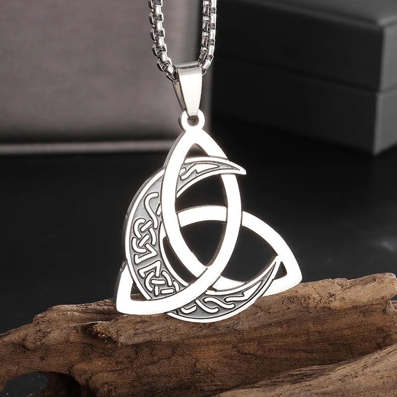 Trendy Witchcraft Witch Knot Necklace Celtic Irish Protection Knot Pendant Men Women Trending Amulets Jewelry Gifts