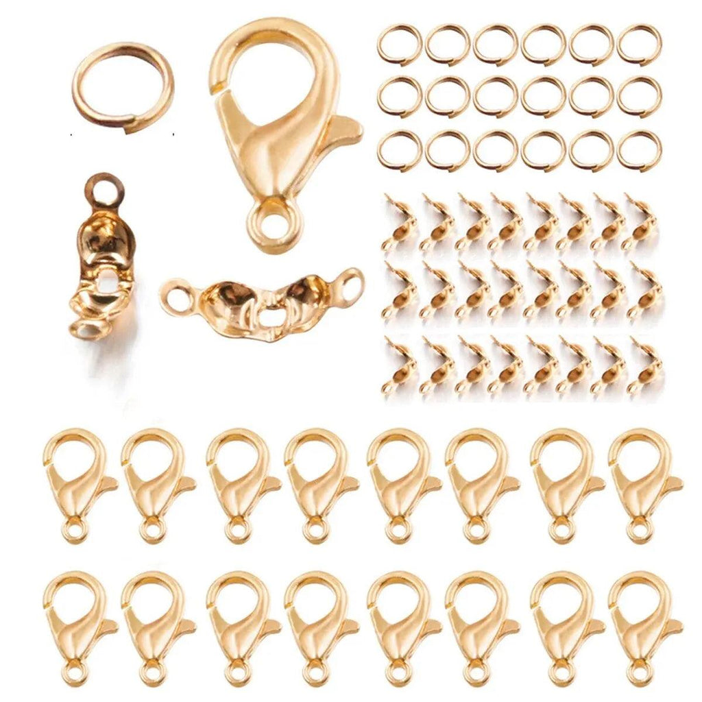 450 PCs/Pack Alloy Lobster Buckle Jump Ring Snap Bead Connector Set DIY Bracelet Necklace Connector Sh505