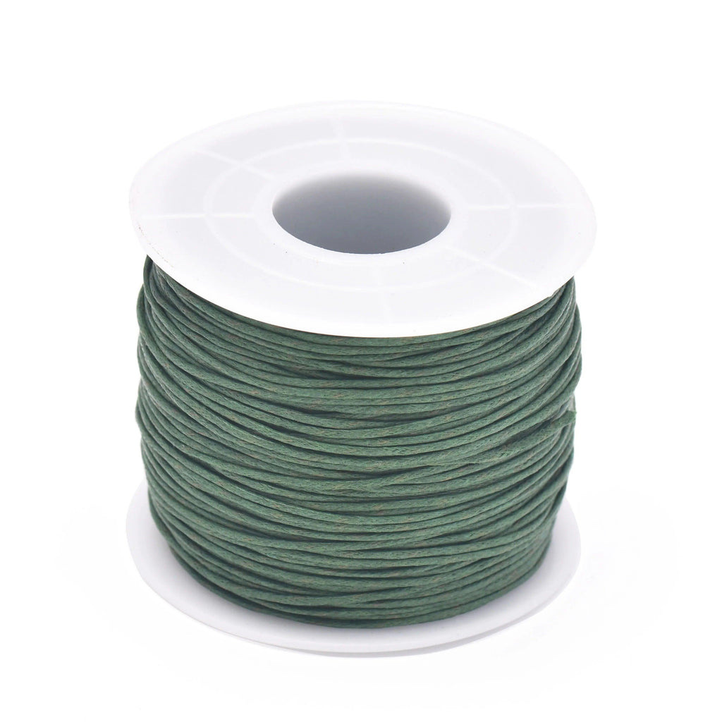 24-70m 1mm Waxed Cotton Cord For Beading Craft DIY Bracelet Necklace Braided String Thread Jewelry Findings Making HK042