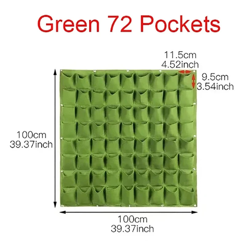Wall Hanging Planting Bag Multiple Pockets Grow Bag Planter Vertical Garden Vegetable Living Bonsai Flower Plant Pot Home Supply