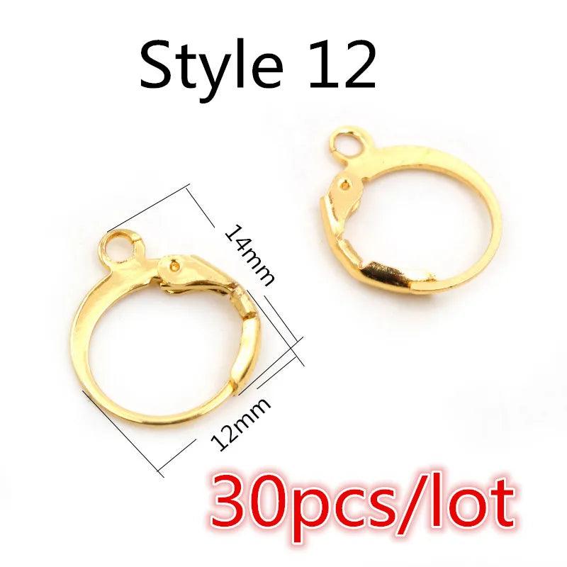 (Never Fade) High Quality 316 Stainless Steel DIY Earring Findings Clasps Hooks Jewelry Making Accessories Earwire