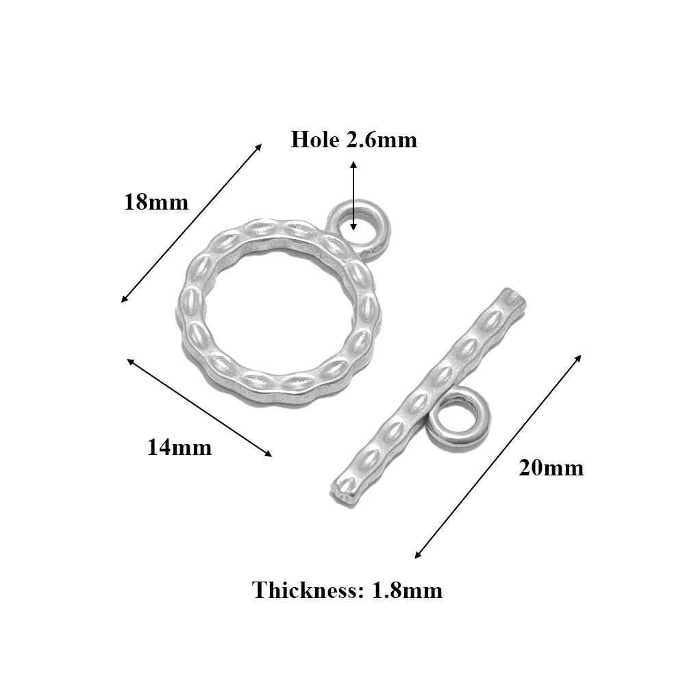 4 Sets Stainless Steel Gold Toggle OT Clasps for DIY Jewelry Making Necklaces Connectors Fasteners Bracelets Hooks Supplies