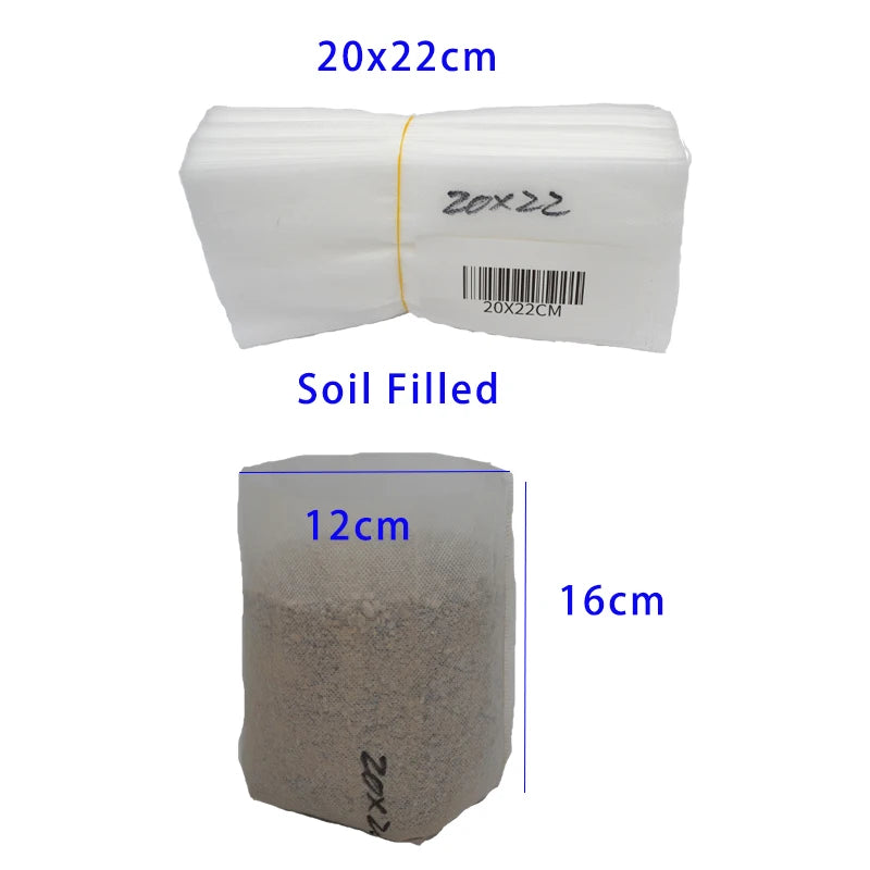 Biodegradable Nonwoven Fabric Nursery Plant Grow Bags Seedling Growing Planter Planting Pots Garden Eco-Friendly Ventilate Bag