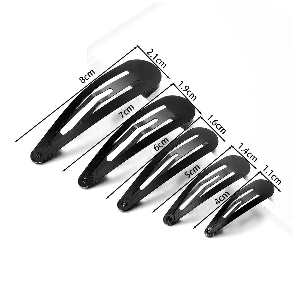 20Pcs 4/5/6/7/8cm Metal Hair Clips Snap Alligator Hairpins Base for DIY Jewelry Making Pearl Bow Hairgrip Setting Hair Accessory