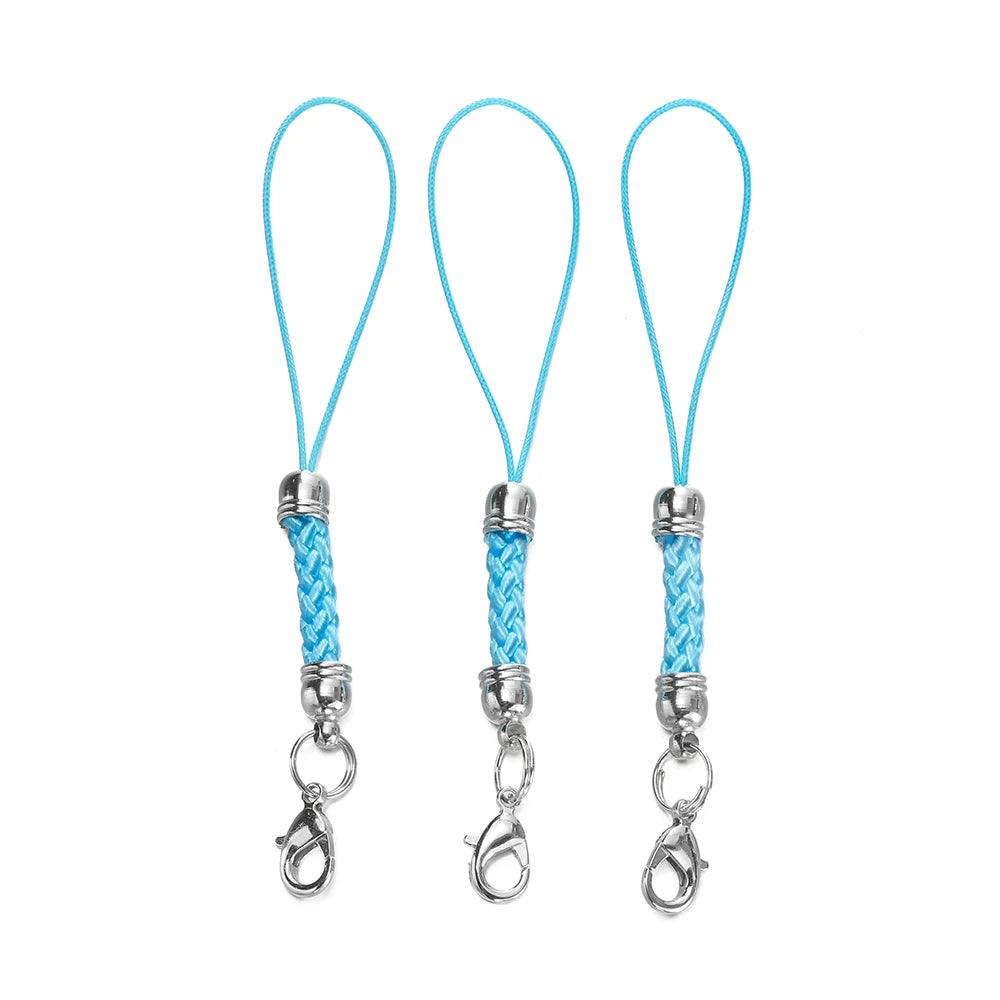 10/20pcs Keychain Rope with Lobster Clasp Jump Rings Lanyard Lariat Strap Cord For DIY Keyring Pendant Jewelry Making Supplies