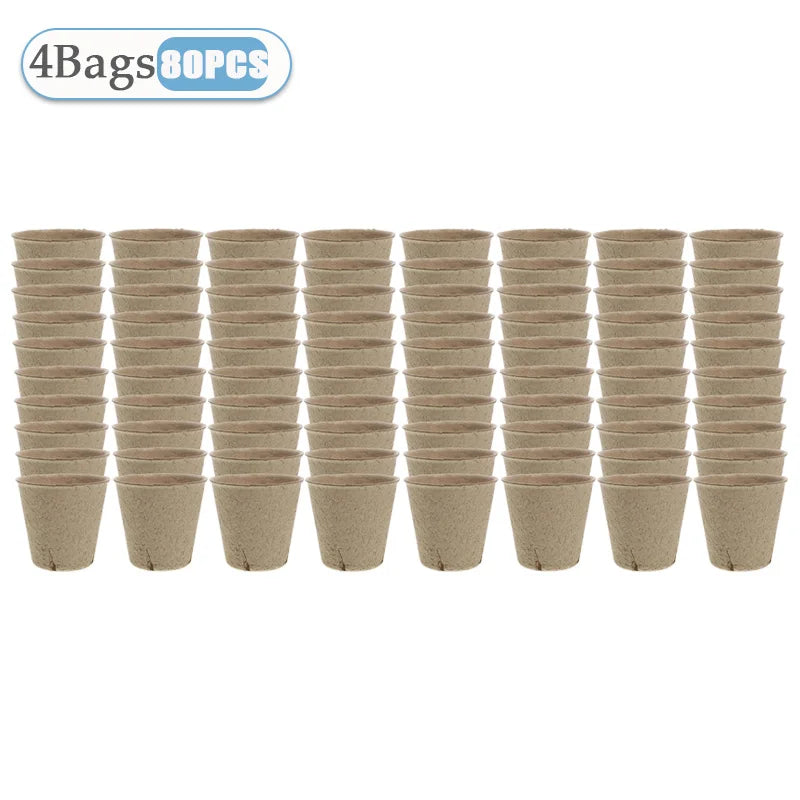 20-200PCS Seed Nursery Cup Growing Pot Tray Planter Paper Grow Plant Starter Flower Herb Biodegradable Eco-Friendly Garden Tools