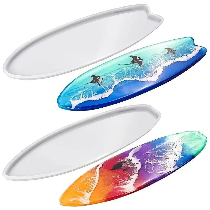 1pc DIY Surfboard Silicone Resin Mold Can Be Used To Make Cup Cushion Placement Tray Decoration